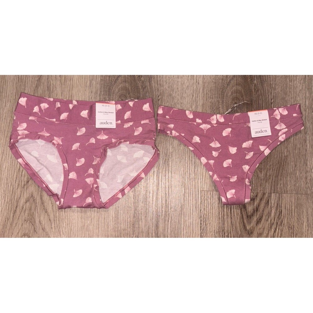 Auden Cotton 4 Way Stretch Underwear 2 pair Hipster / Thong Bundle XS ( 0-2) NWT